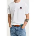 Gant Ganttil mænd. 2067004 Archive Shield broderet T-shirt hvid (5XL), Casual, Bomuld, Korte ærmer
