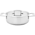 Demeyere Industry 5 Dyb Stegepande Med 2 Håndtag Og Låg 24 Cm