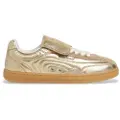 Pepe Jeans Pepe Jeanstil kvinder. PLS000010 Golden Ball Metal Sneakers i læder (42), Guldfarvet, Fast, Blonder, Casual
