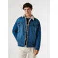 Pepe Jeans Pepe Jeanstil mænd. PM40271604A0 Almindelig jakke blå (S), Casual, Bomuld, Denim