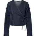 Pieces Pcfenna Denim Slå-om-bluse