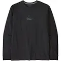 Patagonia Berm Logo Responsibili Langærmet t-shirt sort