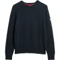 Superdry Superdrytil kvinder. W6110609A Slouchy marineblå trøje (XS), Casual, Bomuld, Lange ærmer