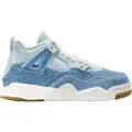 Jordan 4 Retro "Worn Blue"-sko til mindre børn - hvid