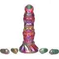 XR Brands Creature Cocks Larva - rumvæsen dildo (regnbue)