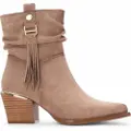 Xti Xtitil kvinder. 14446103-BEIGE Ankelstøvler 144461 brun (41), 3-5 cm, Lynlås, Casual