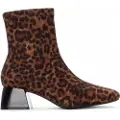Xti Xtitil kvinder. 14429001-LEOPARDO Ankelstøvler 144290 brun (36), 3-5 cm, Lynlås, Casual, Dyreprint