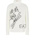 Emporio Armani EA7til mænd. 7M000502_AF19328 Mountain Apres-trøje hvid (XS), Casual, Polyester, Lange ærmer