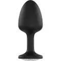 Dorcel Geisha Plug Diamond M - sort plug med hvid sten (sort)