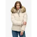 Superdry Superdrytil kvinder. W5011929A Everest 5 Baffle Puffer Jacket beige (L), Casual, Genanvendt polister, Bæredygtig