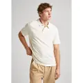 Pepe Jeans Pepe Jeanstil mænd. PM542146 Polo Holly off-white (M), Hvid, Casual, Bomuld, Korte ærmer