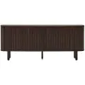 Kave Home - Mailen 2-dørs skænk i askefinér med mørk finish 180 x 75 cm - Sort - Skænke & sideboards - - Homeroom