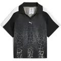 Puma T7 Leo Luxe Relaxed Football Jersey Women, Clothing, Black/Aop, XS