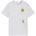 Puma Borussia Dortmund PUMATECH Pocket Tee Youth, Clothing, Silver Mist/Faster Yellow, 11-12Y