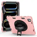Mtp Products iPad Pro 13 (2024) Heavy Duty 360 Cover med Håndrem - Rødguld