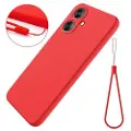 Mtp Products Xiaomi Poco M6/Redmi 13R Liquid Silikone Cover med Strop - Rød