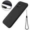 Mtp Products Motorola Moto G54 Liquid Silikone Cover med Strop - Sort