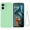 Mtp Products Motorola Moto G05/E15 Flydende silikone cover med håndrem - grøn