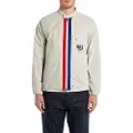 Replay Replaytil mænd. M8490.000.85420 Jakke med kontrasterende hvide detaljer (L), Casual, Polyester