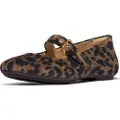 FitFlop Fitfloptil kvinder. E3L-D20 Delicato balletpumps i læder med dyreprint (40), Fast, Ruskind, Spænder, Casual