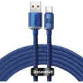 Baseus Crystal Shine USB-A / USB-C-kabel - 2m, 100W - Blå