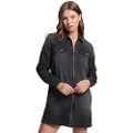 Superdry Vintage Denim Kortærmet Lang Kjole