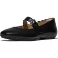 FitFlop Fitfloptil kvinder. E3D-090 Sorte Delicato læder-ballerinaer (40), Fast, Spænder, Casual