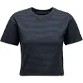 Black Diamond Stripe Crop T-shirt Med Korte ærmer