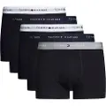 Tommy Hilfiger Tommy Hilfigertil mænd. UM0UM03061 Pakke med 5 Trunk-boksere med sort påskrift (XL), Afslappet, Bomuld