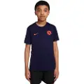 Nike Erling Haaland Club Fleece-fodboldhættetrøje til større børn - blå