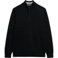 Superdry Superdrytil mænd. M6110690A Essentials Half Zip Sweater sort (L), Casual, Bomuld