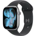 Apple Watch Series 11 Gps + Cellular 46mm Space Grey Aluminium Case With Black Sport Band - M/l