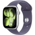 Apple Watch Series 11 Gps 46mm Silver Aluminium Case With Purple Fog Sport Band - M/l