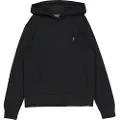 Ralph Lauren Polo Ralph Laurentil drenge. 323749954059 Sort fleece-sweatshirt med hætte (10/12años=140/149cm), Casual, Bomuld, børnetøj