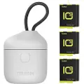 Telesin Vandtæt 3-slots Allin Box-lader Til Gopro Hero 9/hero 10 + 3 Batterier Gp-btr-906-gy-b Actionkamera-tilbehør