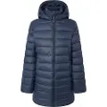 Pepe Jeans Pepe Jeanstil kvinder. PL402252 Maddie Long Navy Jakke (S), Casual, Nylon, Lange ærmer, Blå