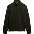 Superdry Core Pique Henley Halv Lynlås Sweater