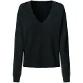 Pepe Jeans Pepe Jeanstil kvinder. PL7000091 Sort Coraline V-sweater (XS), Casual, Bomuld