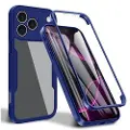 Mtp Products iPhone 17 Pro Max 360 Beskyttelse Cover - Blå / Klar