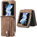 Mtp Products Samsung Galaxy Z Flip5 Retro Belagt Cover med Pung - Brun