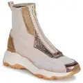 Hispanitas Hispanitastil kvinder. CHI254321 Sneakers i læder Nepal Bolmet beige (40), 3-5 cm, Lynlås, Casual