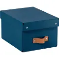 Leitz Puro opbevaringsboks med låg, small, 7 L, 100 % recirkuleret karton, pakke med 2 stk, mørkeblå