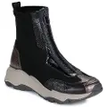 Hispanitas Hispanitastil kvinder. CHI254321 Sneakers i læder Nepal Bolmet sort (41), 3-5 cm, Lynlås, Casual