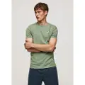 Pepe Jeans Pepe Jeanstil mænd. PM508212 T-shirt Original Basic 3 grøn (XS), Casual, Korte ærmer, Økologisk bomuld, Bæredygtig