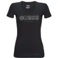 GUESS T-shirts m. korte ærmer Guess SS RN MESH LOGO TEE dame EU S