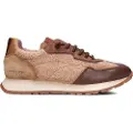 Hispanitas Hispanitastil kvinder. HI254209 Brune Kansas læder-sneakers (39), Fast, 1-3 cm, Blonder, Casual