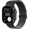 Apple Watch Ultra 3 Gps + Cellular 49mm Black Titanium Case With Black Titanium Milanese Loop - Medium