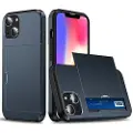 Mtp Products iPhone 14 Hybrid Cover med Glidende Kortslot - Mørkeblå