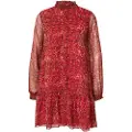 Pepe Jeans Pepe Jeanstil kvinder. PL9537711 Mimi kjole rød (S), Casual, Polyester, Lange ærmer