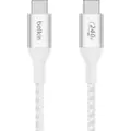 Belkin 240w Usb-c To Usb-c Cable Braided 2m. Usb C Usb C Hvid